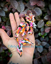Load image into Gallery viewer, A koi Mermaid Minkin-derpy/ magenta/orange/black