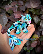 Load image into Gallery viewer, A koi Mermaid Minkin-blep -blue/aqua/black