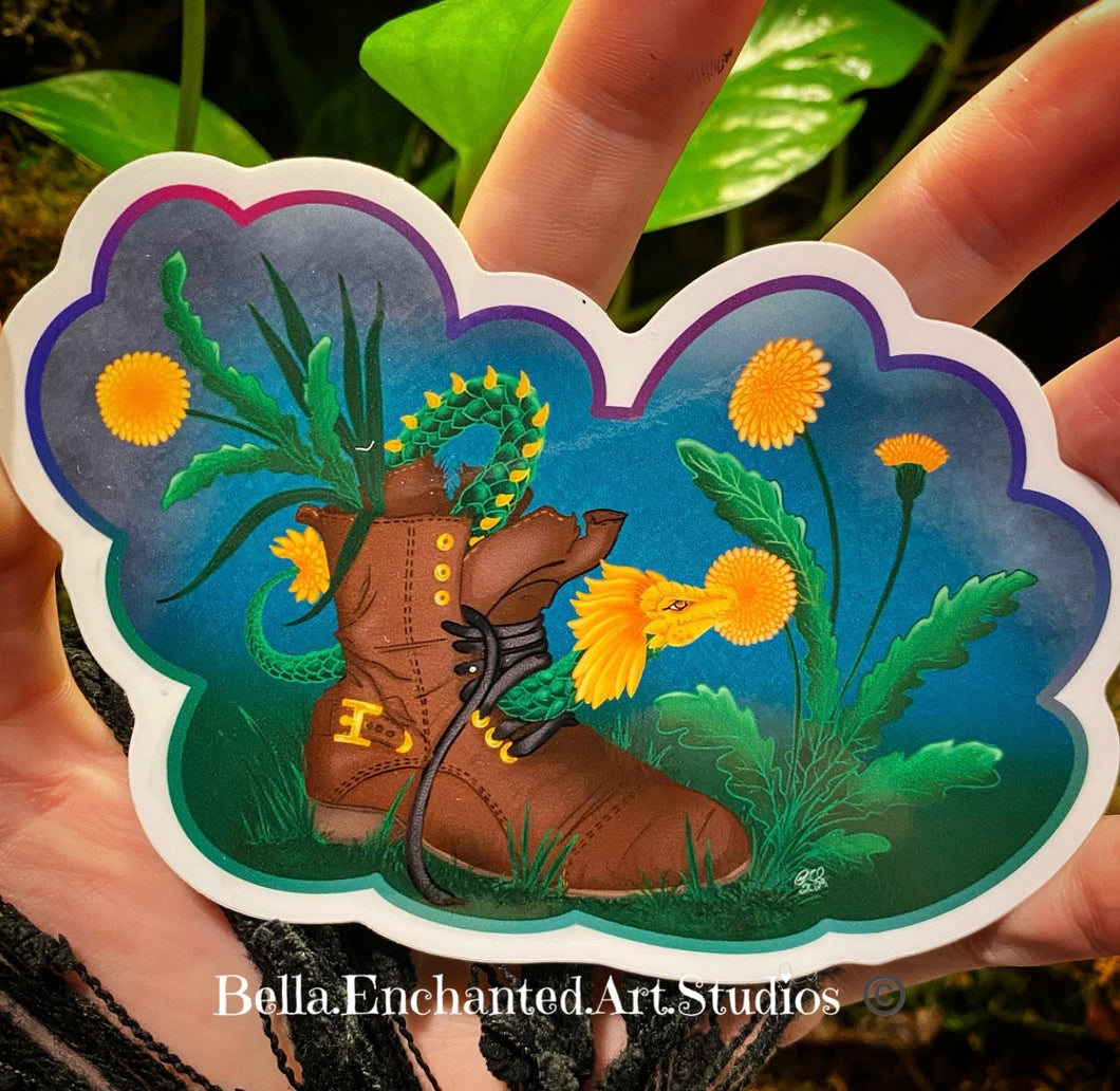 Dandelion Dragon-4” vinyl Sticker