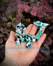 Load image into Gallery viewer, A koi Mermaid Minkin-wicked -blue/aqua/black