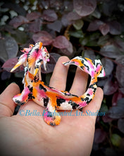 Load image into Gallery viewer, A koi Mermaid Minkin-derpy/ magenta/orange/black