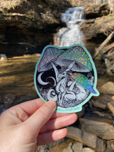 Load image into Gallery viewer, HOLO Magic Mushroom dragon 4&quot; Vinyl Sticker