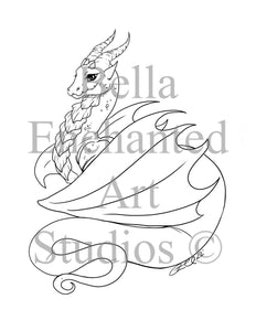 DESIGN A DRAGONKIN- DOWNLOAD COLORING PAGE