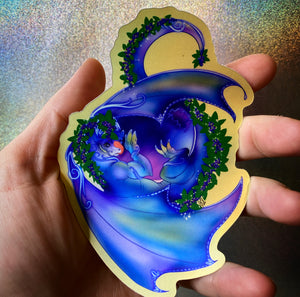 blueberry love 4" holo flash Vinyl Sticker